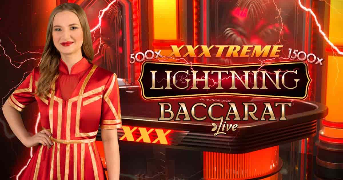 XXXtreme Lightning Baccarat logo by Evolution at Monro Casino
